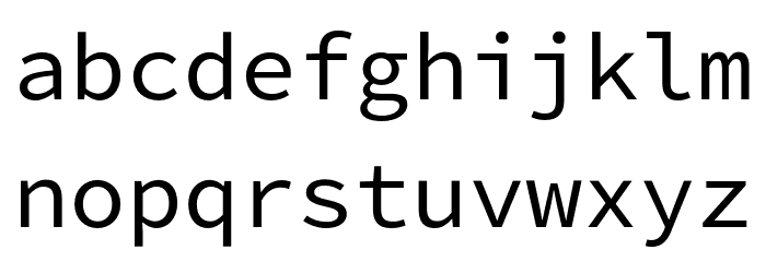Kawkab Mono Light Bold Font LOWERCASE