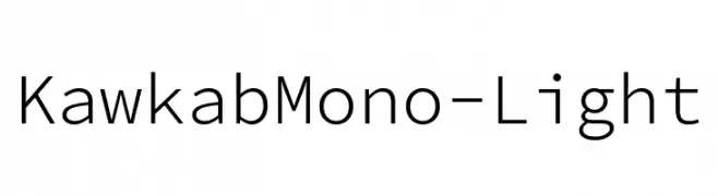 KawkabMono-Light  Frei Schriftart Herunterladen