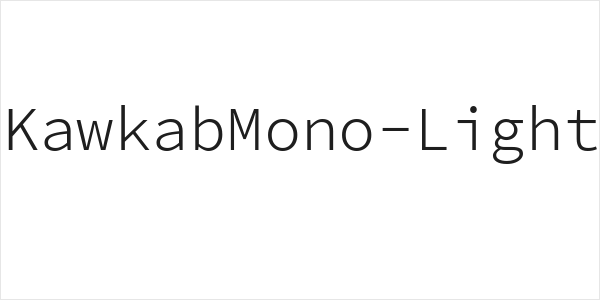KawkabMono-Light Logo