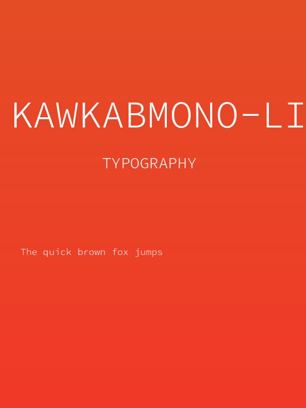 KawkabMono-Light Poster