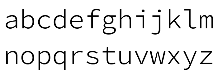 KawkabMono-Light Font LOWERCASE