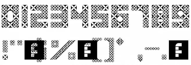 Kawung Textile Regular Font OTHER CHARS