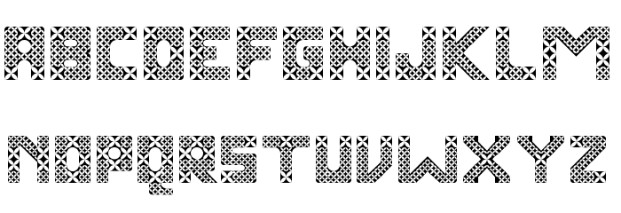 Kawung Textile Regular Font LOWERCASE
