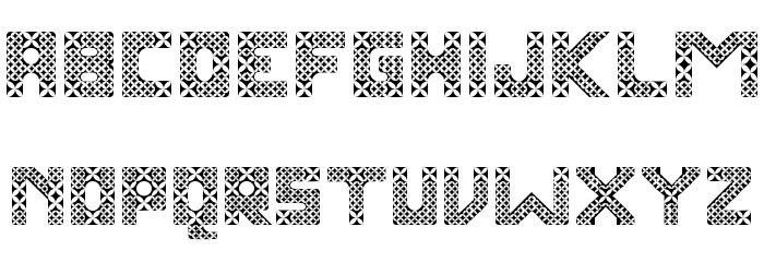 Kawung Textile Regular Font LOWERCASE