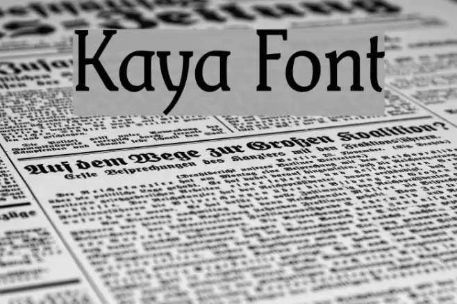 Kaya Font examples