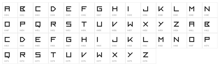 Kayak Regular Character Map