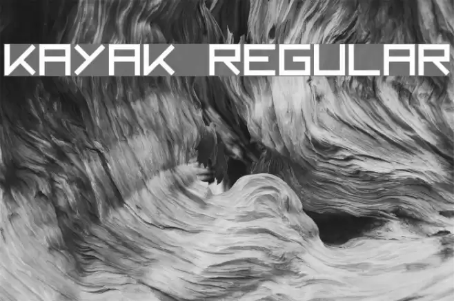 Kayak Regular Font examples