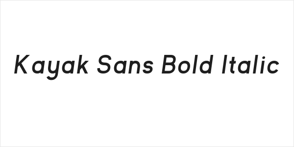 Kayak Sans Bold Italic Logo