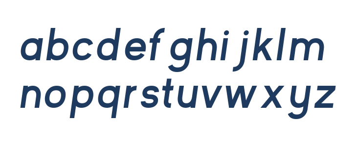 Kayak Sans Bold Italic Lowercase