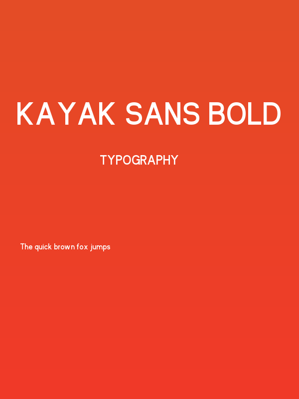 Kayak Sans Bold Poster