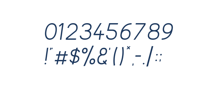Kayak Sans Light Italic Other Characters