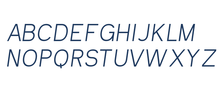 Kayak Sans Light Italic Uppercase