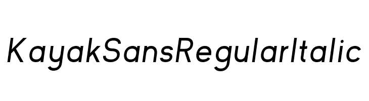 Kayak Sans Regular Italic  नि: शुल्क फ़ॉन्ट्स डाउनलोड
