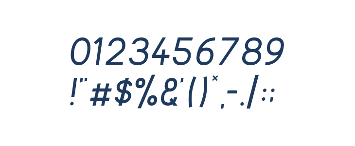 Kayak Sans Regular Italic Other Characters