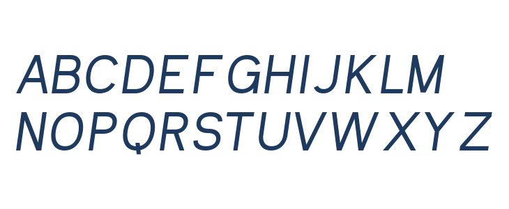 Kayak Sans Regular Italic Uppercase