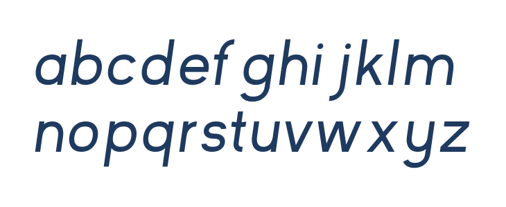Kayak Sans Regular Italic Lowercase