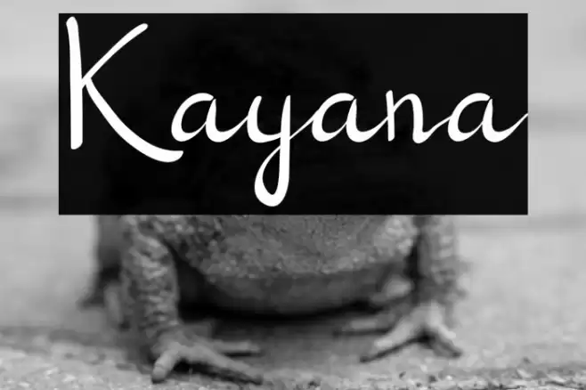 Kayana Font examples