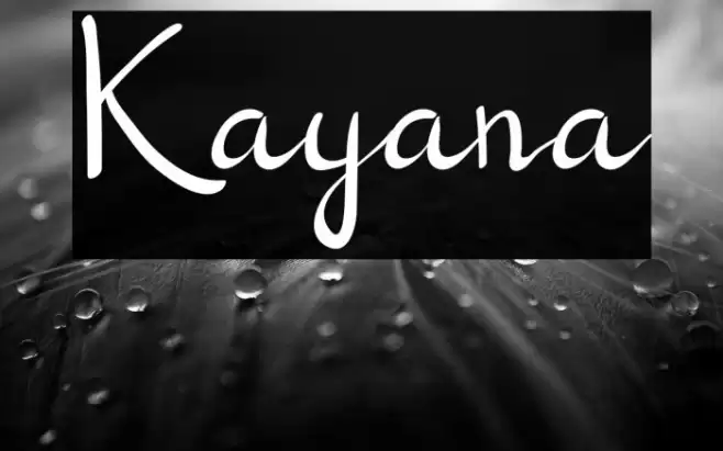 Kayana Font examples