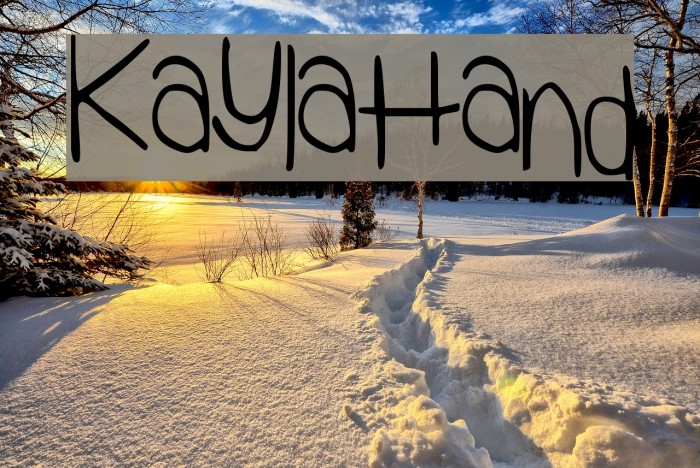 KaylaHand Font examples