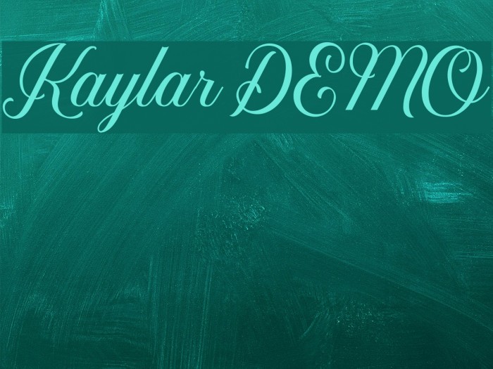 KaylarDEMO Font examples