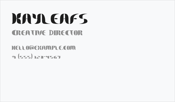 Kayleafs Business Card