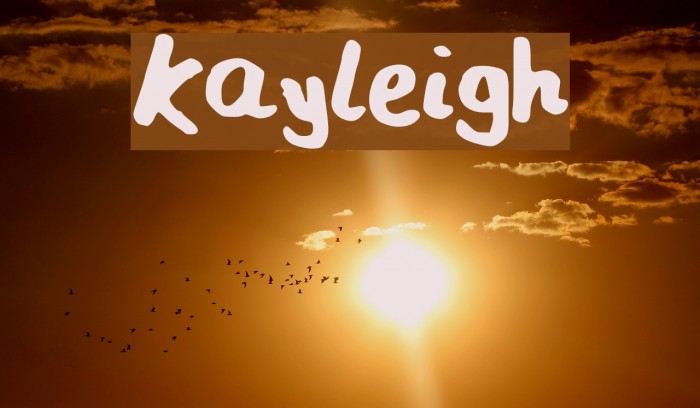 Kayleigh Font examples
