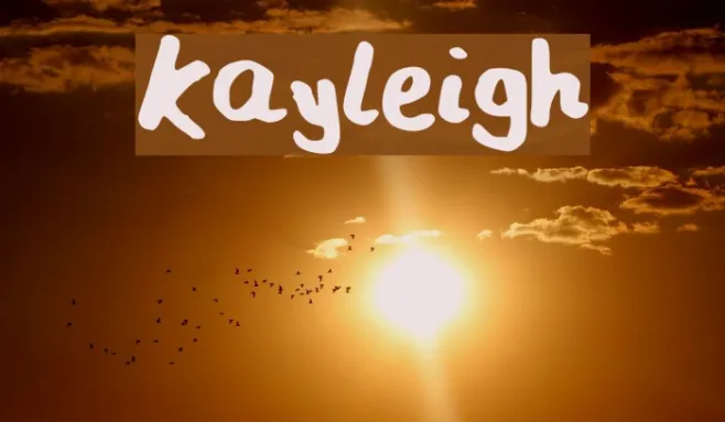Kayleigh Example 1