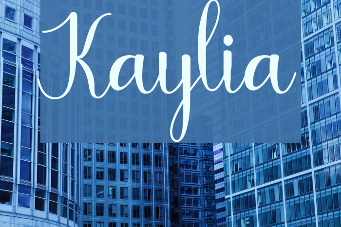 Kaylia Font examples