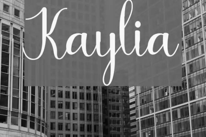 Kaylia फ़ॉन्ट examples