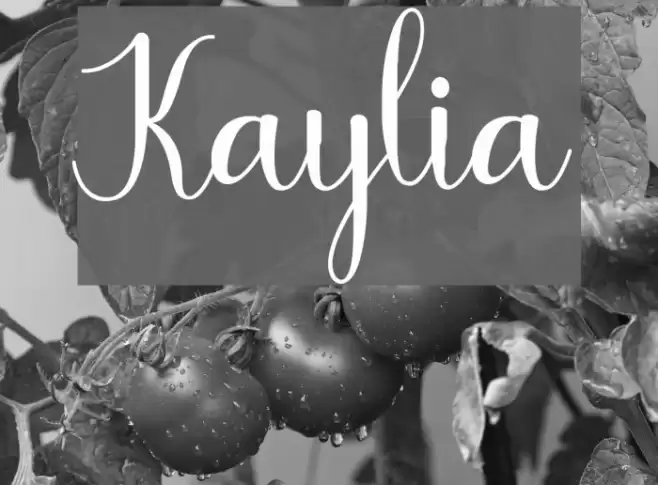 Kaylia फ़ॉन्ट examples