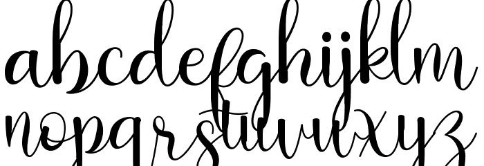 Kaylia Font LOWERCASE