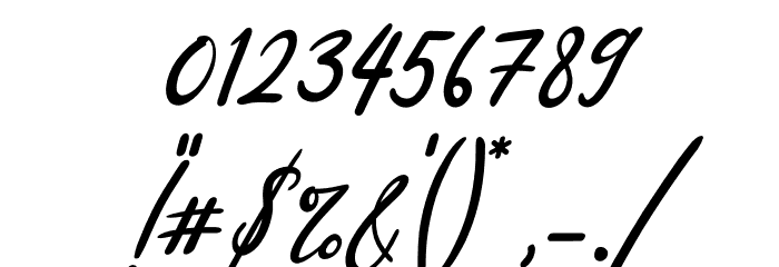 Kayliee Mightness Italic Font OTHER CHARS