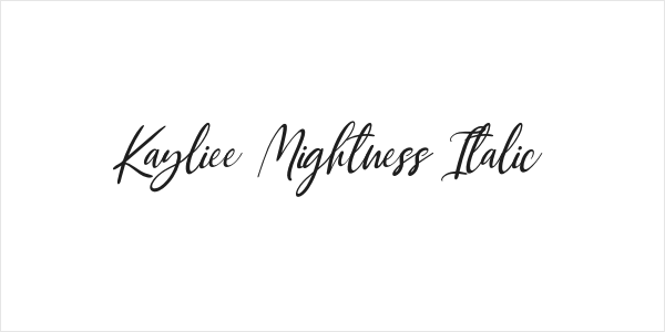 Kayliee Mightness Italic Logo