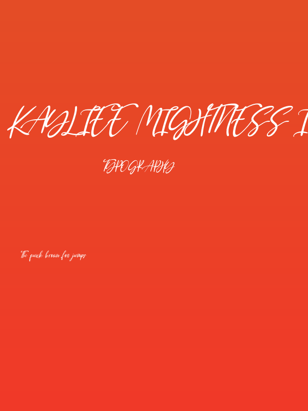 Kayliee Mightness Italic Poster