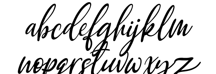 Kayliee Mightness Italic Font LOWERCASE