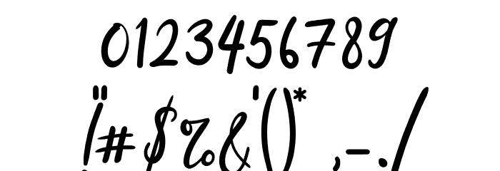 Kayliee Mightness Font OTHER CHARS