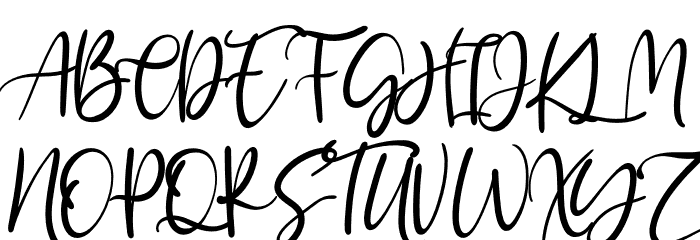 Kayliee Mightness Font UPPERCASE