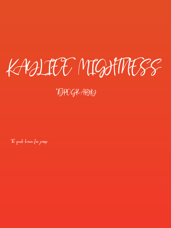 Kayliee Mightness Poster