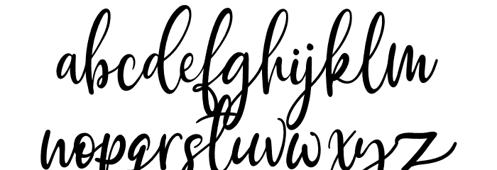 Kayliee Mightness Font LOWERCASE