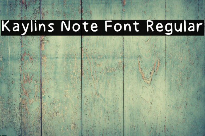 Kaylins Note Font Regular Example 3