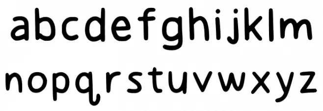 Kaylins Note Font Regular Schriftart Kleinbuchstaben