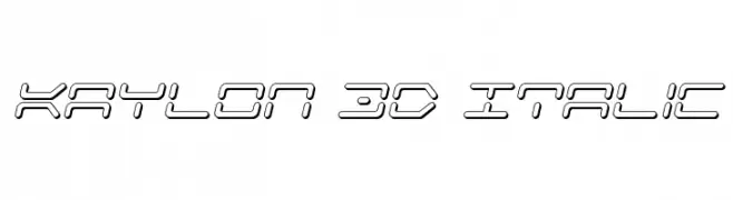 Kaylon 3D Italic  font caratteri gratis