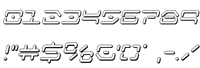 Kaylon 3D Italic Font OTHER CHARS