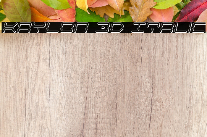 Kaylon 3D Italic Font examples