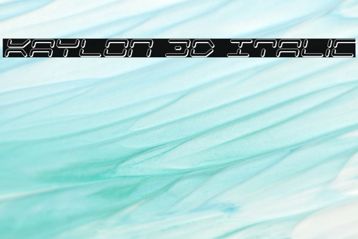 Kaylon 3D Italic Font examples