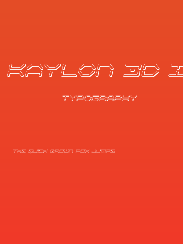 Kaylon 3D Italic Poster