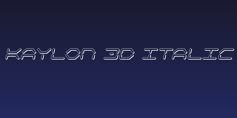 Kaylon 3D Italic Social Header