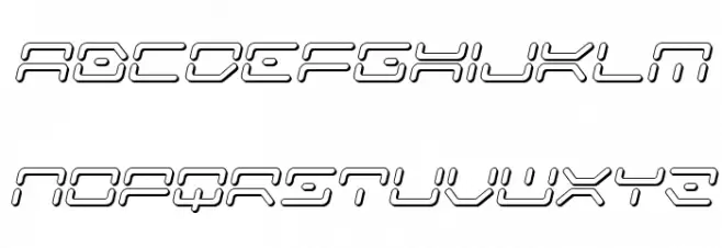 Kaylon 3D Italic फ़ॉन्ट लोअरकेस