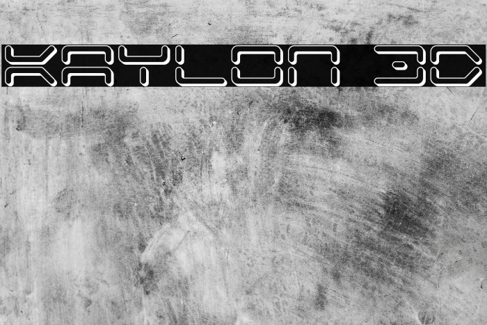 Kaylon 3D Font examples