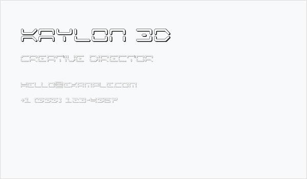 Kaylon 3D Business Card